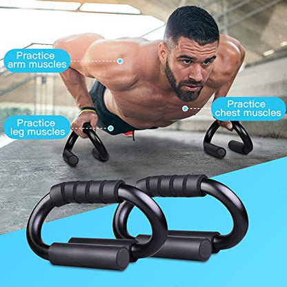 Push Up Bars - Strong Steel Pushup Stands with Comfortable Foam Grip and Non-Slip Bars for Muscles Chest Women Men