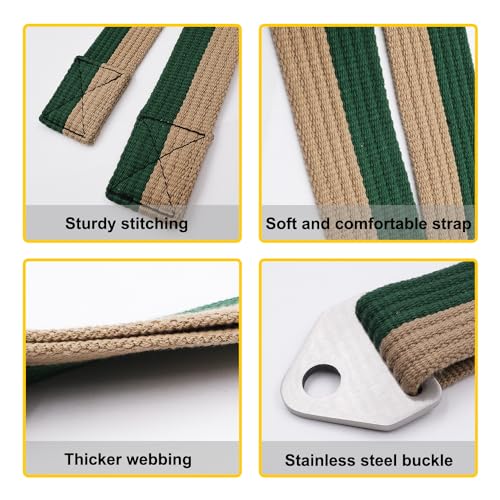 Multifunction Arm Wrestling Pronation Belt Strap, with Stainless Steel Triangle Buckle - Versatile 79" Non-Slip & Durable Strap, Pronation and Back Pressure Forearm Strength Training Equipment - color: strap with 18mm loading pin