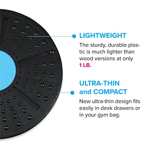 Balance Board Disc Wobble Board – Physical Therapy Stability Trainer, Lightweight Core Balance Disc (1 lb) Supports Up to 300 lbs, Non-Slip Round Balance Board for Core Workout, Rehab, Standing Desk Fitness
