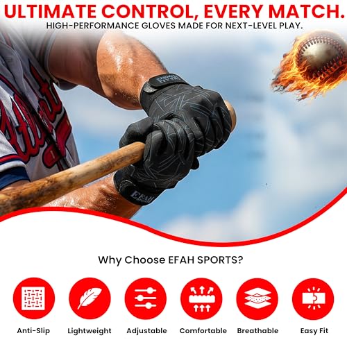 Baseball Batting Gloves for Youth Adult Kids Boys Softball - color: GREY, size: Youth Large