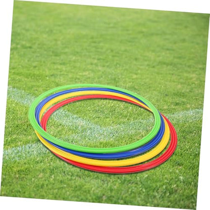 BESPORTBLE 4pcs Soccer Agility Training Rings Versatile Speed and Coordination Drills for Football Players Lightweight and Durable Material for Indoor and Outdoor Use