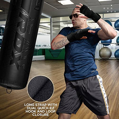 RDX Boxing Inner Gloves Hand Wraps Men Women, Hybrid Design Gym Weight Lifting Workout, 50Cm Long Wrist Support, Neoprene Under Mitts, MMA Muay Thai Martial Arts Training, Kickboxing Punching - size: Medium