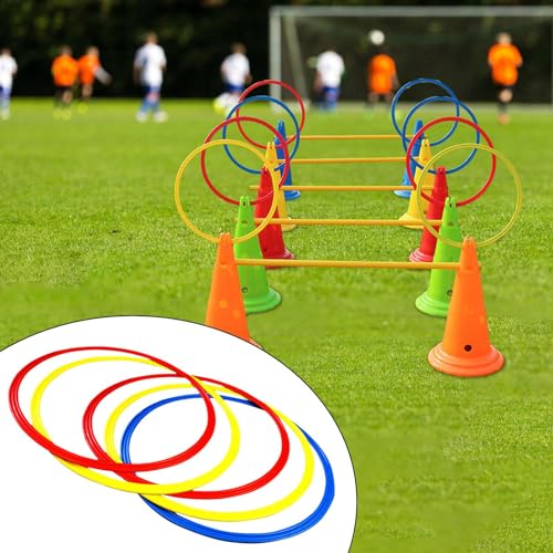 Agility Training Rings Sturdy Practical Multipurpose Portable Home Gym for Athlete Kids Soccer Trainer Badminton Sports, 30cm 5 Pieces