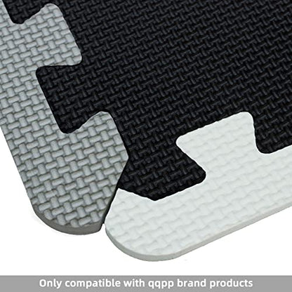qqpp 20 Borders Accessories for Rubber Tiles Interlocking Puzzle Foam Floor Mats - Baby Play Mat for Playing | Exercise Mat for Home Workout. QA2-ALbS-M12LR8