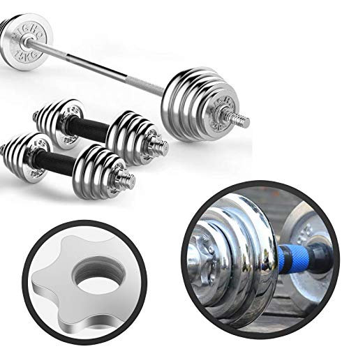 Lamoutor 2Pcs Anti-Slip Hex Nut Collar Screw for Barbell Dumbbell Weight Lifting - size: 25mm