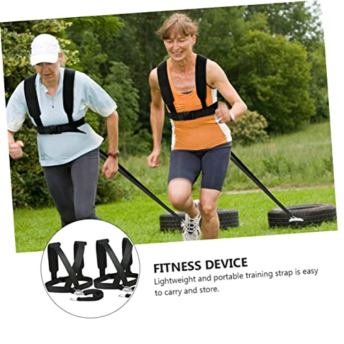 2pcs Sled Harness with Padded Shoulder Straps and Metal Buckles for Fitness Training Resistance Bands for Strength Speed and Workouts Portable Exercise Gear for Gym and Outdoor Use