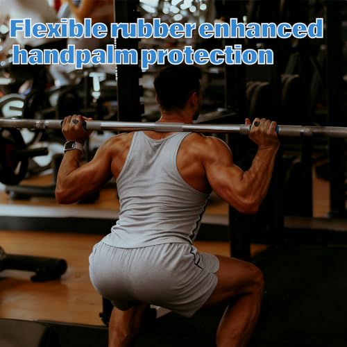 2nd Gen Enlarged Anti-Slip Workout Grips - Ergonomic Rubber Hand Protector Gloves, Workout Grips for Weight Lifting, Rubber Fingerless Gym Gloves for Pull-Ups, Gym Training and Exercise