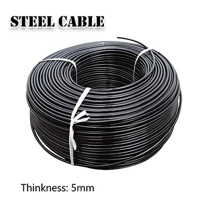 J Bryant Fitness Pulley Cable Gym Cable Replacement for Pulley Machine Heavy Duty Steel Wire Rope Available in 32.8, 65.6, 98.8Ft Length Exercise Equipment - size: 98.4Ft