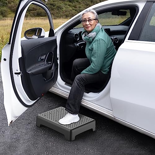 HBTower Mobility Step Stool for Adults & Seniors,Non-Slip Platform - color: Black