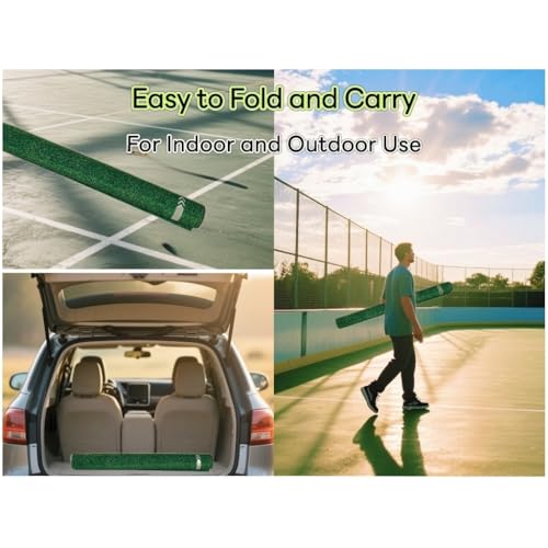 Baseball and Softball Hitting Mat for Batting Stance Practice, Home Plate Mat with Batting Stance Alignment Guide, Indoor/Outdoor Baseball and Softball Equipment, Antislip Rubber Backing - (6 * 4 ft)