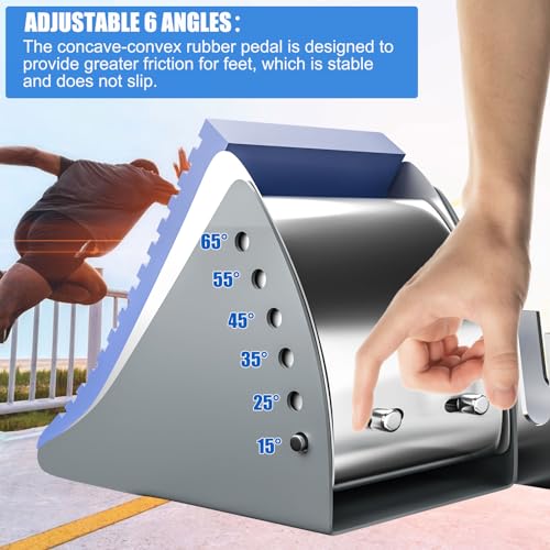 Lightning Starting Blocks Sprinter Pedals 6 Angle Adjustable Sprinters Track and Field Aluminum Suitable for Plastic Runway Cinder Track - color: Blue, size: 25inch