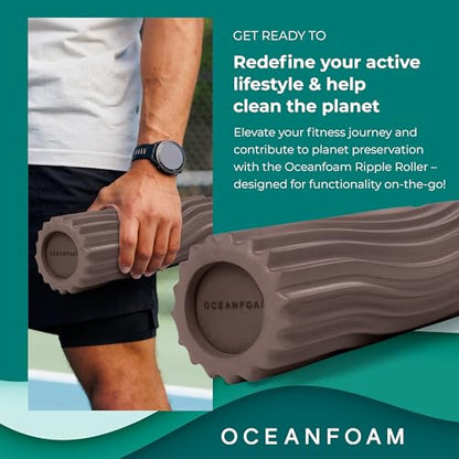 Oceanfoam Ripple Roller - Small Foam Roller for Physical Therapy (Espresso) - color: Espresso