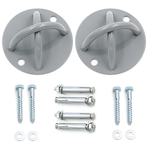 Hipiwe 2Pcs Wall Mount Bracket for Suspension Straps Ceiling Anchor Hooks - color: 2 Pcs