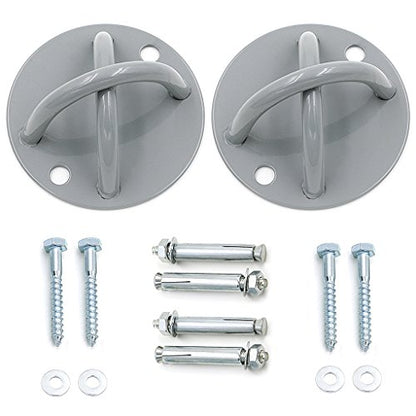 Hipiwe 2Pcs Wall Mount Bracket for Suspension Straps Ceiling Anchor Hooks - color: 2 Pcs