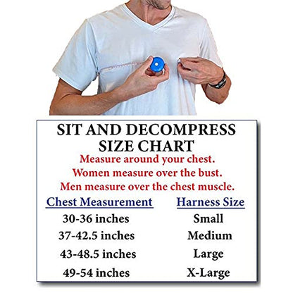 Sit and Decompress Back Stretcher 3 Minutes A Day Lumbar Traction Spinal Decompression - Inversion Table Alternative (Medium Harness No Bar) - size: Medium Harness (No Bar)