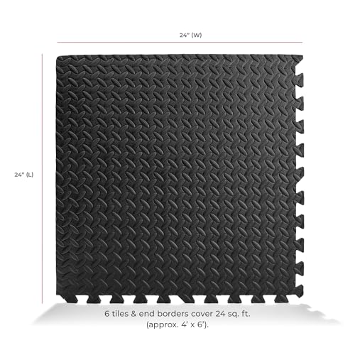 Sunny Health & Fitness Tri-Folding & Puzzle Exercise Mats – Extra Thick, Durable, Non-Slip, Water-Resistant Cushioning for Home Gym, Yoga, MMA, Gymnastics, Cardio, and Core Workouts
