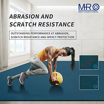 MRO Extra Large Exercise Mat 8'x4.5'/7'x4.5'/6'x4.5'(7mm) - color: blue, size: 6*4.5 FT