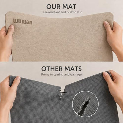 10 mm Yoga Mat 72"x26" TPE Non-Slip Exercise Mat 0.4" Thick, Easy-to-Carry Fitness Mat for Yoga, Pilates & Workout, Professional Mat, Made with Recyclable Material, Durable, Easy to Clean