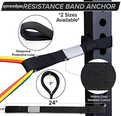 Door Anchor Strap for Resistance Bands, Padded Nylon Workout Door Anchor Fits Loop Bands & Exercise Tubes for Home Gym Physical Therapy