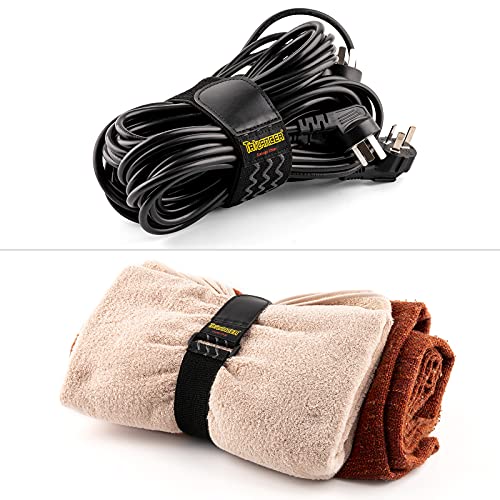 Trilancer Elastic Cinch Straps with Anti-Slip Strips, 24 "x 2" (4 Pack) Multipurpose Hook and Loop Bundling Straps for Hose, Cords, Bike, Luggage, Camping, Yoga Mats - size: 24"(4 pcs)
