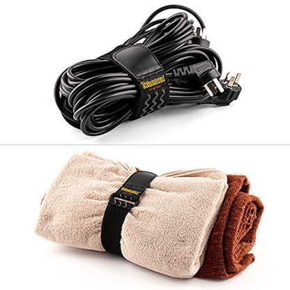 Trilancer Elastic Cinch Straps with Anti-Slip Strips, 24 "x 2" (4 Pack) Multipurpose Hook and Loop Bundling Straps for Hose, Cords, Bike, Luggage, Camping, Yoga Mats - size: 24"(4 pcs)