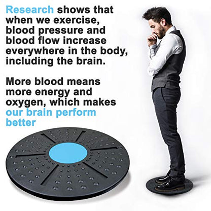 Balance Board Disc Wobble Board – Physical Therapy Stability Trainer, Lightweight Core Balance Disc (1 lb) Supports Up to 300 lbs, Non-Slip Round Balance Board for Core Workout, Rehab, Standing Desk Fitness