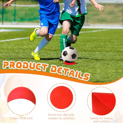 6 Pcs Poly Spots Markers Sports Training for Gym Floor Soccer Basketball Speed Agility Training Field Marking Equipment