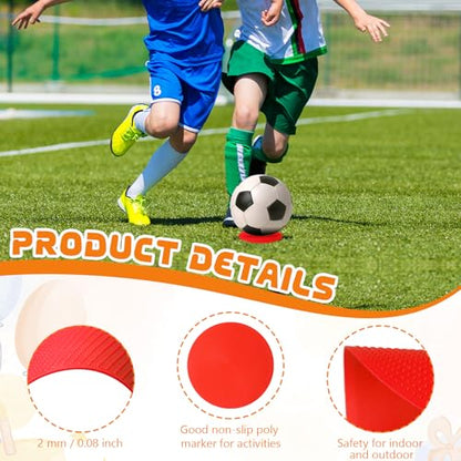 6 Pcs Poly Spots Markers Sports Training for Gym Floor Soccer Basketball Speed Agility Training Field Marking Equipment