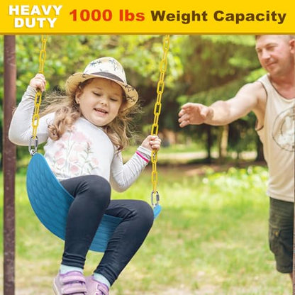 2Pcs 40" Heavy Duty Hanging Chains with Carabiners 1000 LBs Capacity Swing Chain Extension with Hooks Hammock Chains Yellow Coated Chain for Hanging Chair, Punching Bags, Swing Chair, Egg Chairs - color: Yellow, size: 40 Inch