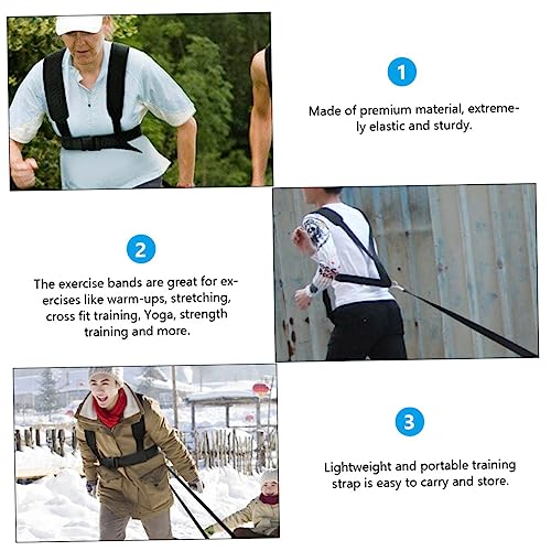 TOYANDONA 2pcs Weight Bearing Shoulder Straps Fitness Training Sled Harness with Padded Non Slip Design for Running Resistance Workouts and Strength Exercise