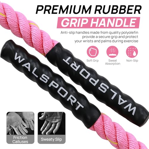 Weighted Jump Rope for Fitness – Heavy Skipping Rope for Women & Adults, Ideal for Home Gym Workouts, Strength Training, Weight Loss, and Boxing - size: 2.5 LBS