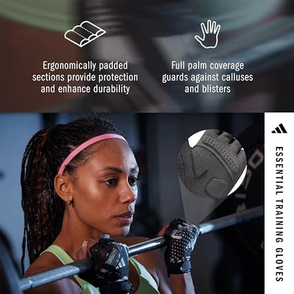 adidas Essential Training Gloves - color: Graphic, size: Small