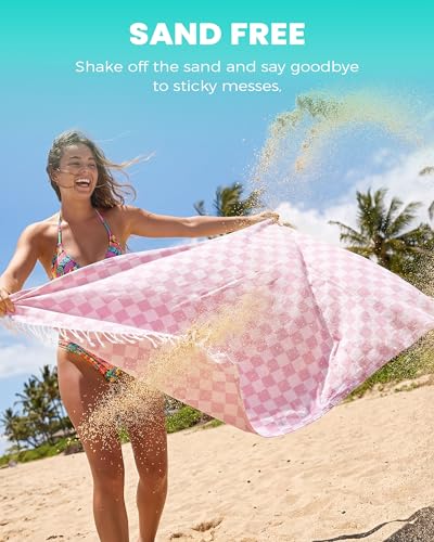 Travel Vacation Essentials Turkish Beach Towel Bath Towels Quick Dry Sand Free Oversized Bath Pool Swim Extra Large XL Blanket Adult Travel Cruise Accessories Must Haves Clearance Stuff Necessities - color: 1pcs Pink