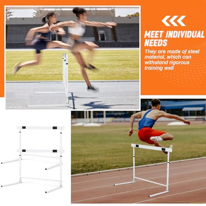 Adjustable Height Hurdles from 27 to 42 Inch Foldable Track and Field Equipment Jumping Speed and Agility Training Hurdle for Track Soccer Athletic Basketball Courses Drills