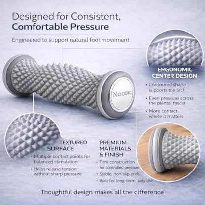 Foot Roller for Plantar Fasciitis Pain Relief – Deep Tissue Foot Massage Kit for Arch & Heel Pain, Includes Lacrosse & Spiky Massage Ball