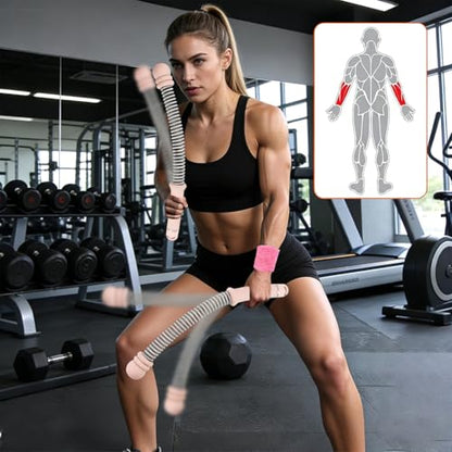 Weighted Cordless Training Ropes, Portable Workout Ropes for Home Gym, HIIT, Strength, Cardio Training with Wrist Wraps & Carry Bag for Men & Women