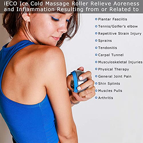 Cold Massage Roller Ball - Ice Roller Ball for Muscles Deep Tissue, Cold & Heat Therapy, Plantar Fasciitis Roller