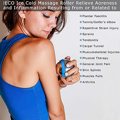 Cold Massage Roller Ball - Ice Roller Ball for Muscles Deep Tissue, Cold & Heat Therapy, Plantar Fasciitis Roller