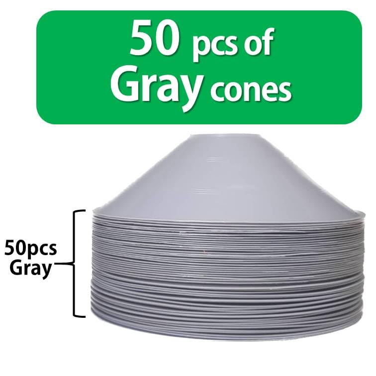 Thicker Disc Cones (Set of 50) Agility Soccer Cones with Carry Bag for Training,Football, Kids, Sports, Field Cone Markers