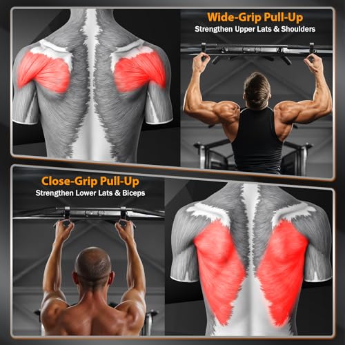 Neutral Grip Pull Up Handles, Ergonomic Non-Slip Hooks for Barbell Row Deadlift Resistant Bands Cable Machine, Lightweight Pull Up Bar Accessories, Portable Grips for Home Gym Workout, Nylon