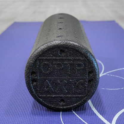 OPTP AXIS Firm Density Foam Roller – Round, Black, 18"L X 6" - color: Black - 18" X 6" Round