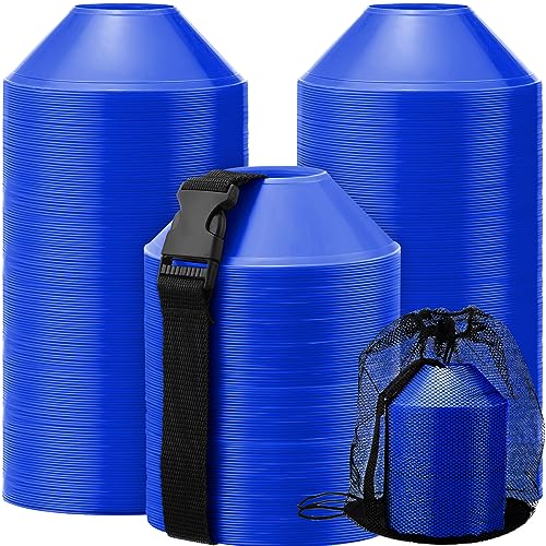 Hanaive Mini Soccer Cones for Agility Drills, 5 Inch - color: Lake Blue