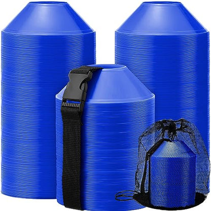Hanaive Mini Soccer Cones for Agility Drills, 5 Inch - color: Lake Blue