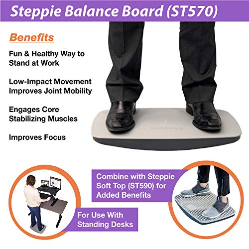 Victor Steppie Balance Board, 22-1/2" by 14-1/2" by 2-1/8", 2 Tone Gray