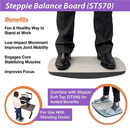 Victor Steppie Balance Board, 22-1/2" by 14-1/2" by 2-1/8", 2 Tone Gray