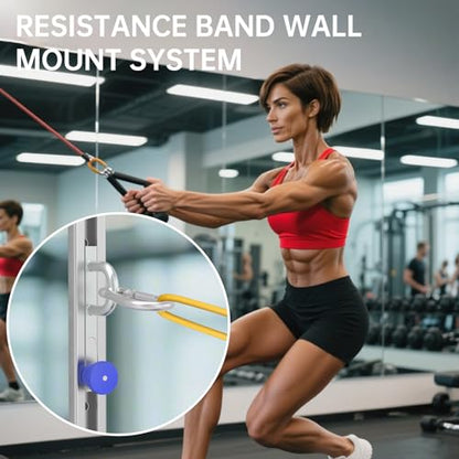 Resistance Bands Wall Anchor Exercise Equipment Platform Base(Length 40"),Adjustable Wall-Mounted Anchor Multi-Purpose Fitness System for Complete Full Body Strength Training