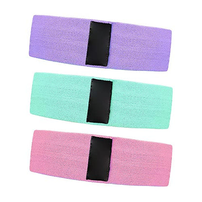 Resistance Bands Set of 3 Exercise Bands for Workout Non-Slip Booty Bands for Women Hip Circle for Training, Squats, Legs, Butt, Thighs and Hips Glute Bands