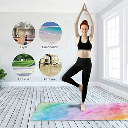 Qilmy Fantasy Mandala Pattern Yoga Mat, Non-Slip Texture Pro Yoga Mat Eco Friendly Exercise & Workout Mat for Yoga, Pilates and Floor Exercises