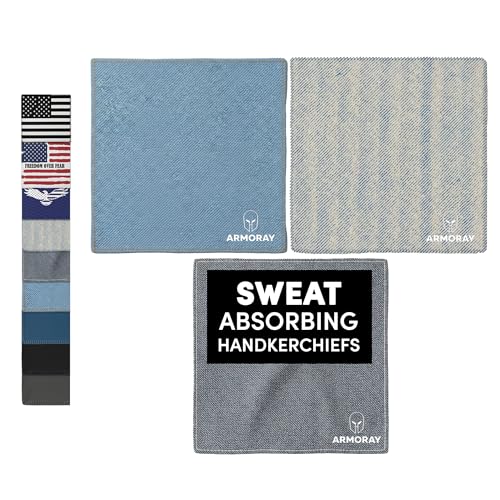 Sweat Absorbing Towel Handkerchief – Quick-Dry Microfiber Gym Towels for Face, Hands & Body – Workout Towel for Men, Sport Rag, Perfect for Tennis, Pickleball & Sauna Use by Women - color: Denim Drift ( 3 Pack)