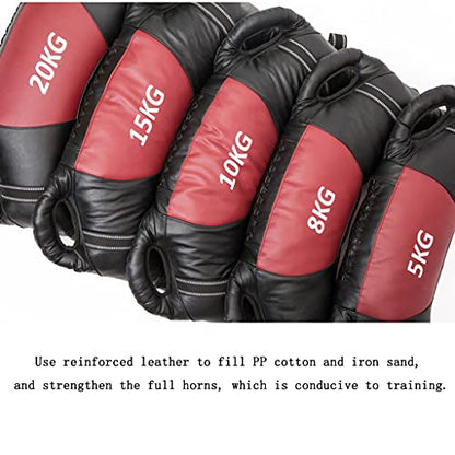 Slam Ball Sandbag Weight Training Power Bag with Handles, Fitness Bag, for Weight Lifting, Running, Exercise, Powerlifting and Functional Workout,15Kg